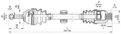 OPEN PARTS drs614700 -  Приводной вал